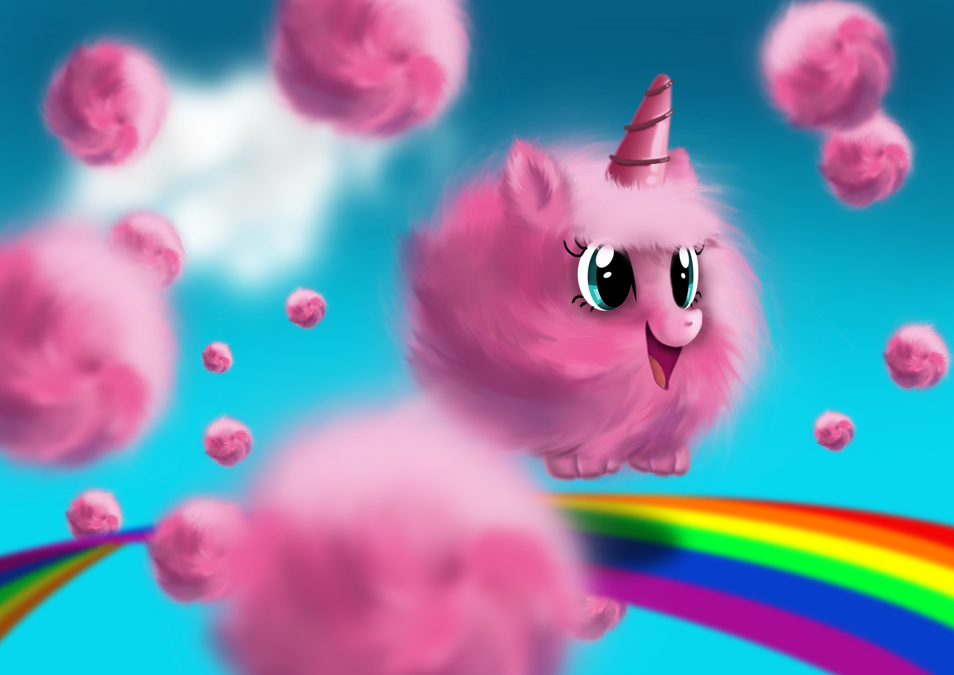 Pink fluffy unicorn
