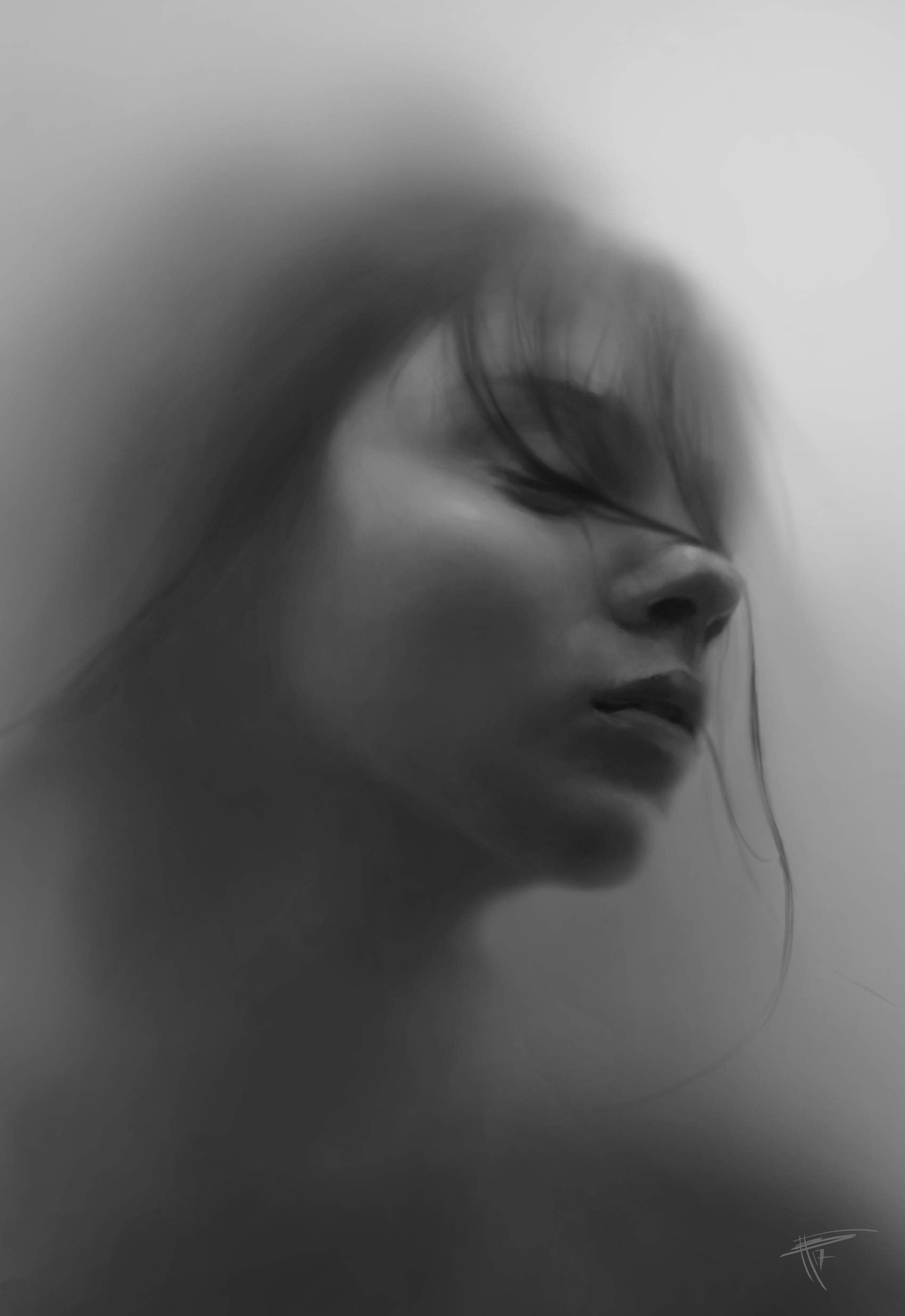 Картинка плачущей души. Девушка в тумане. Женский силуэт в тумане. Размытый портрет. Размытый силуэт девушки.