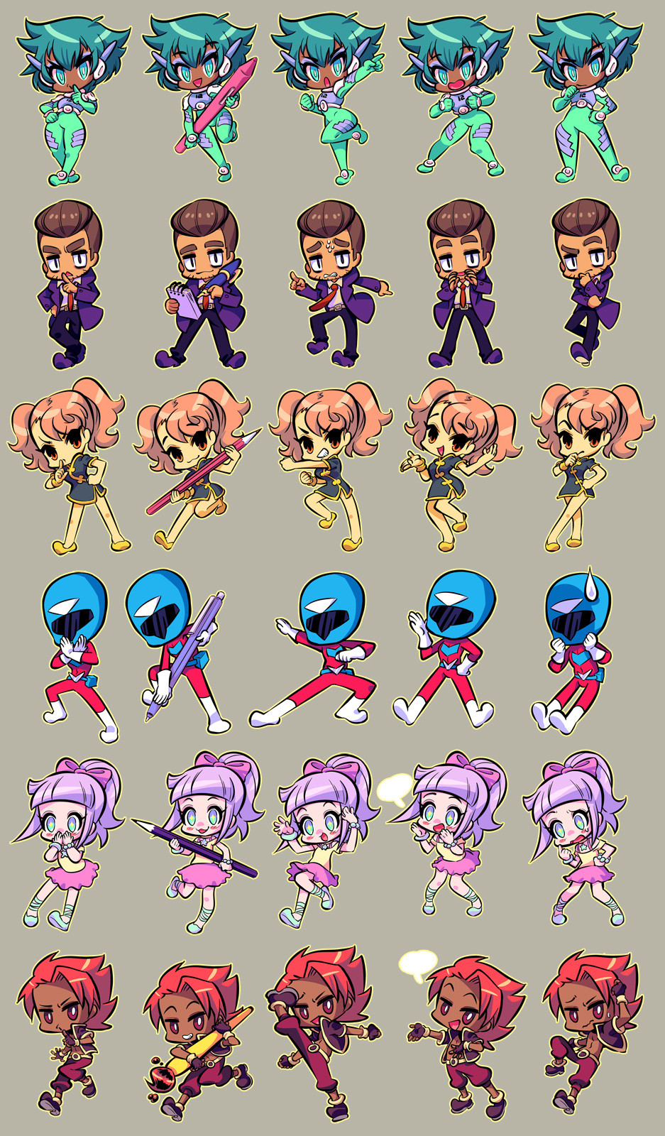 "SD" characters of every categories and challenges.