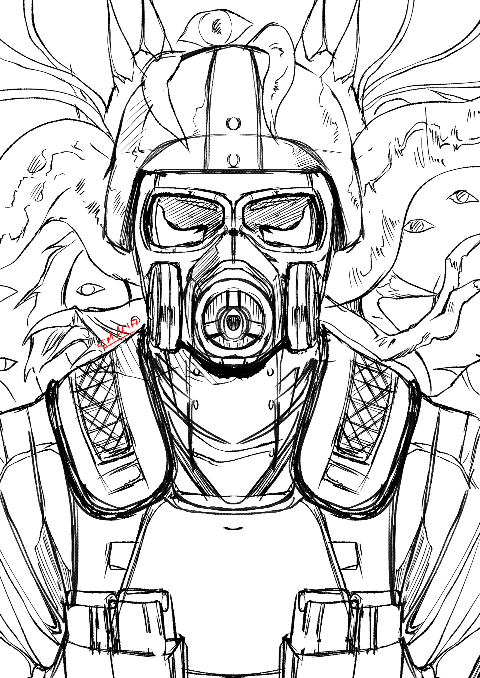 Carlos Montenegro Plague Soldier Concept Art