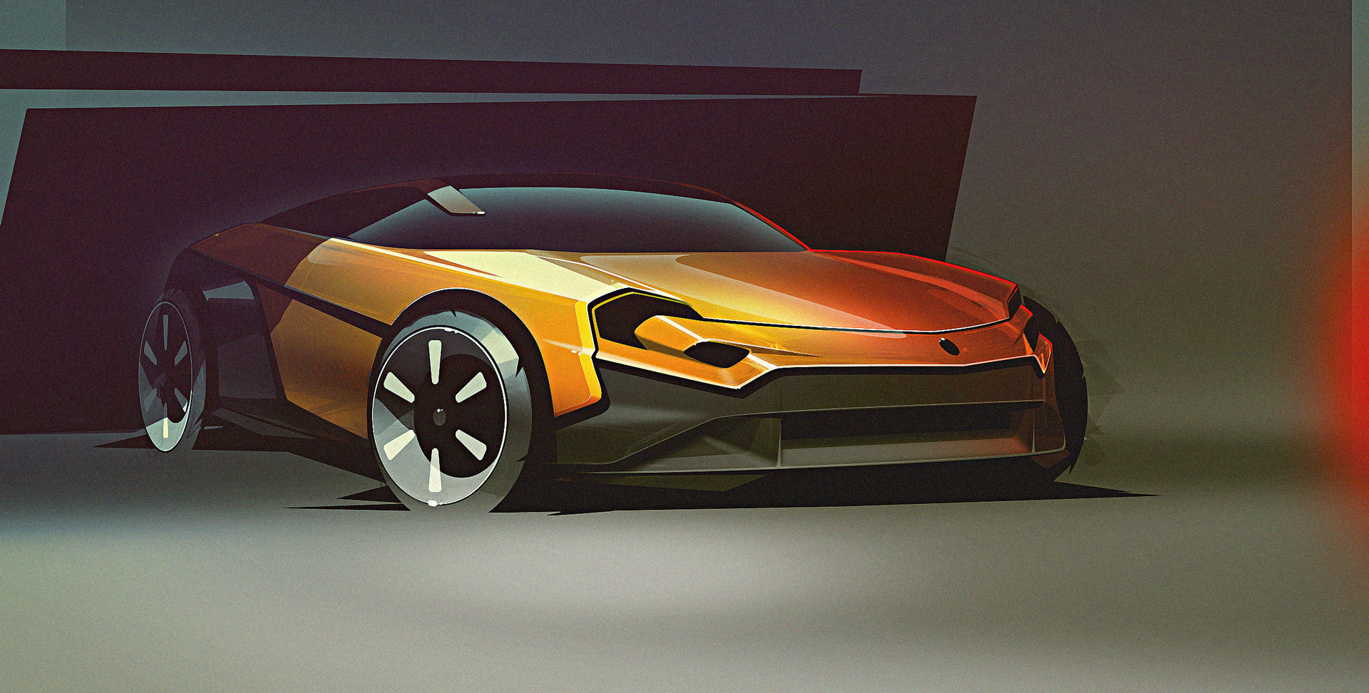 ArtStation car, design, sketch, rendering, speedpainting