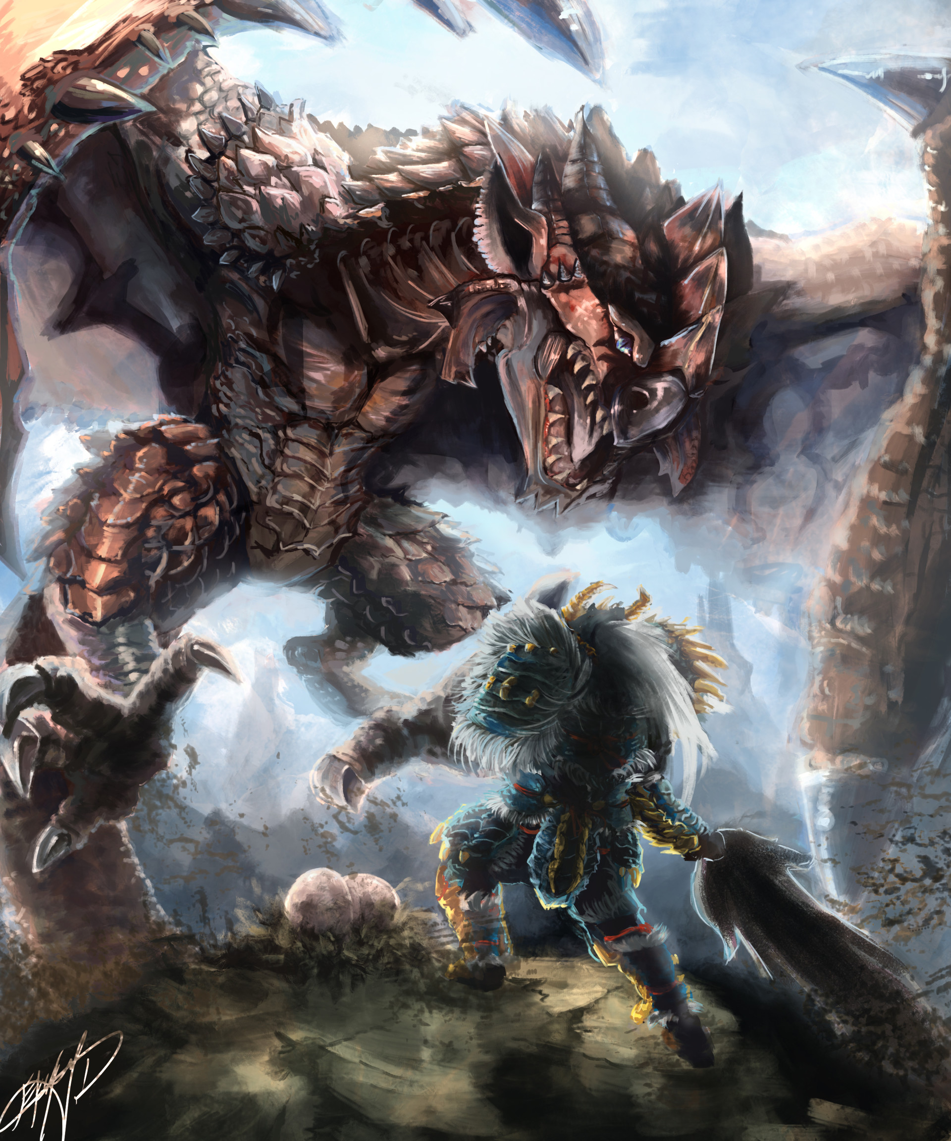 Artstation Monster Hunter Rathalos Michelle Lambrecht