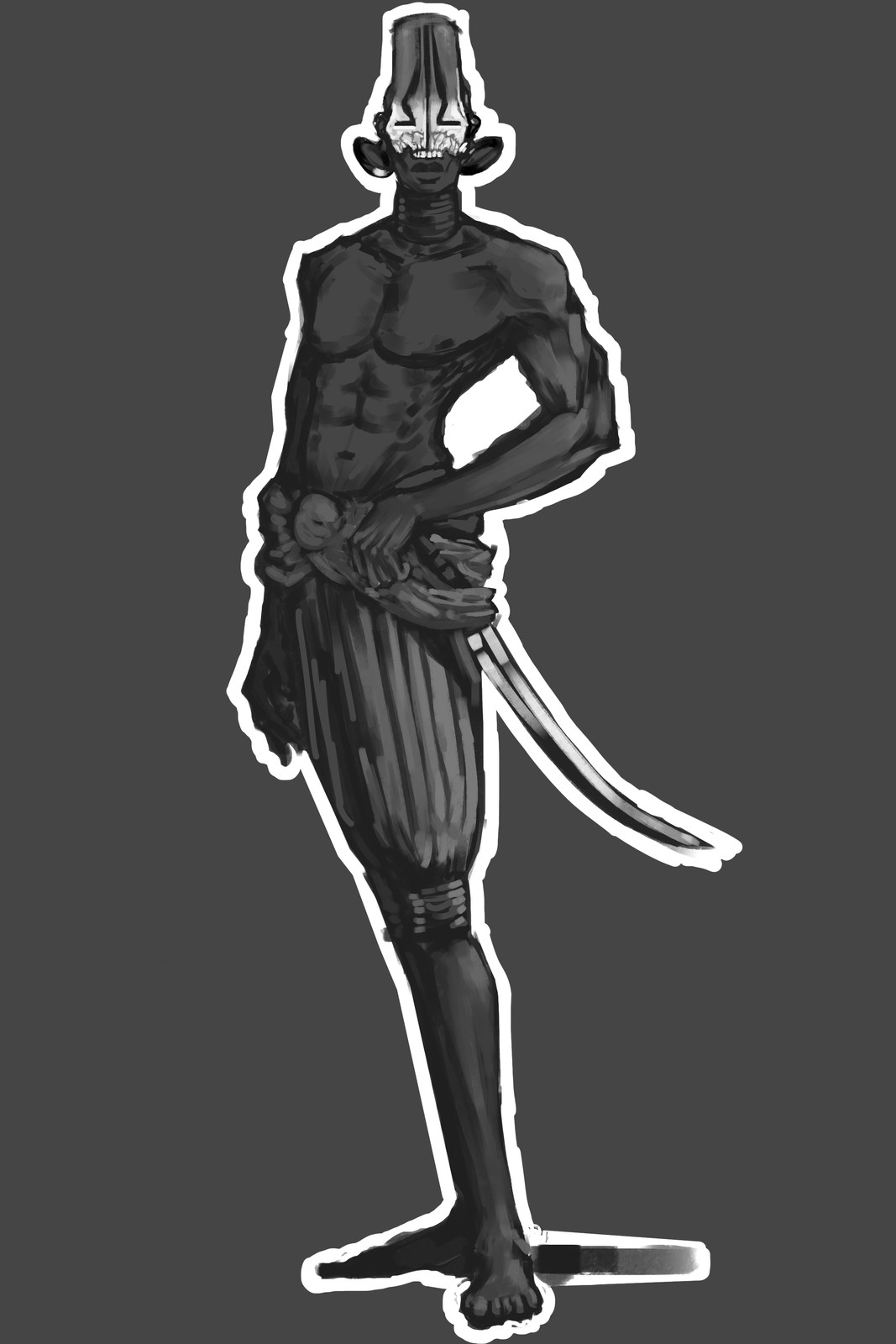 Blocking in with grey