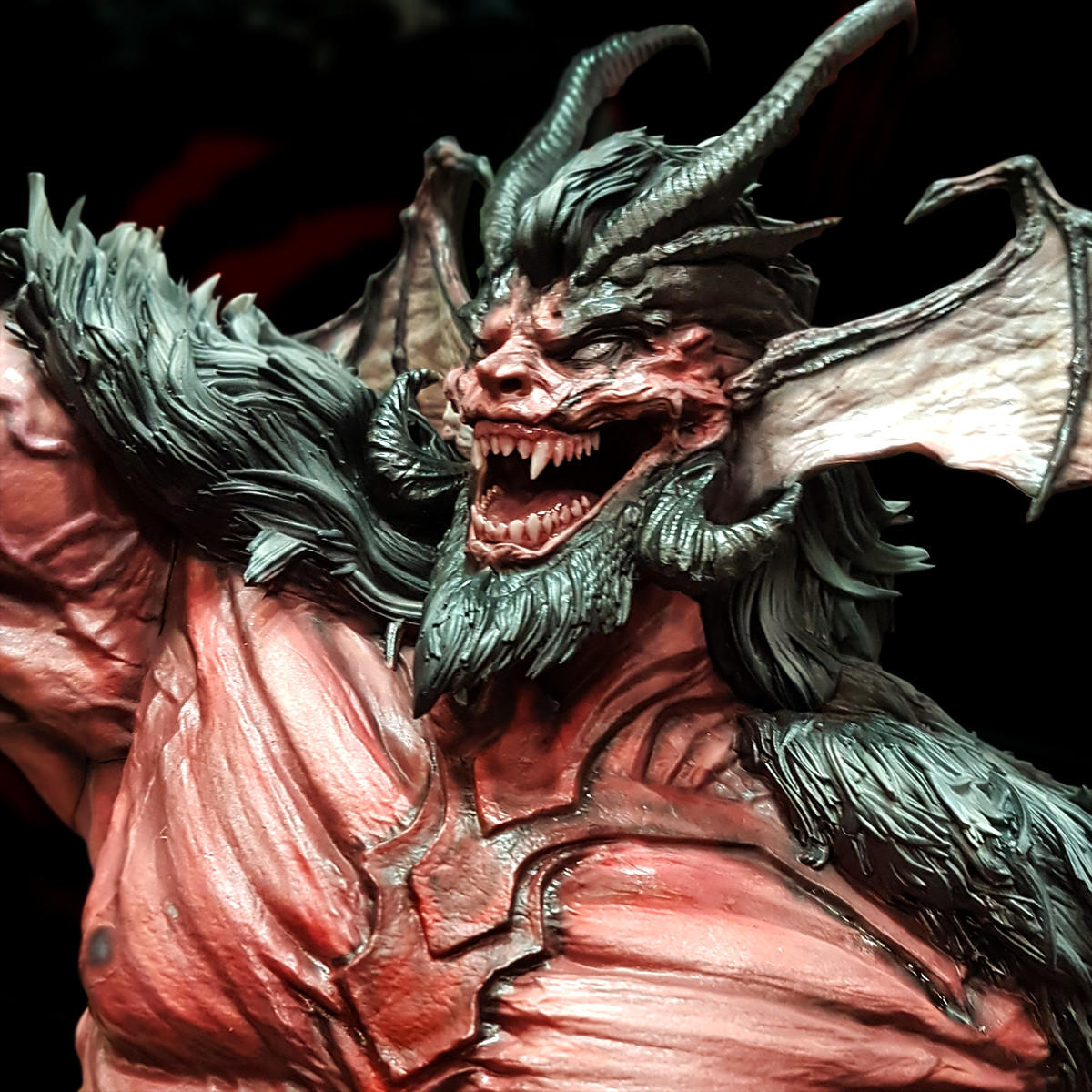 Artstation Amon Vs Devilman 1 4 Scale Statue Caleb Nefzen