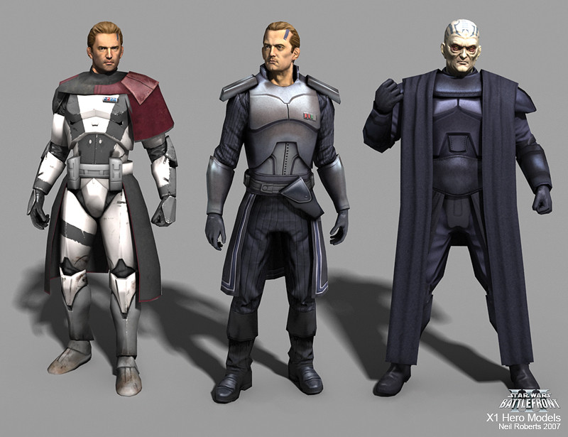 "X1" in-game character and progression variations for SWBFIII - 2007