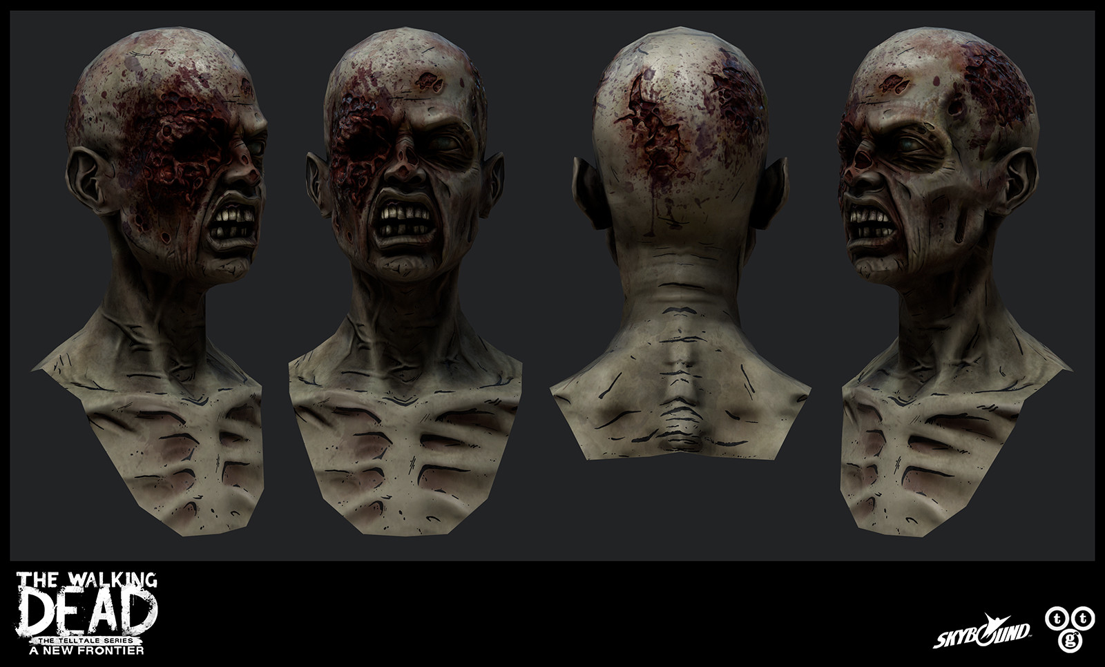 Some quick renders of this zombie head.