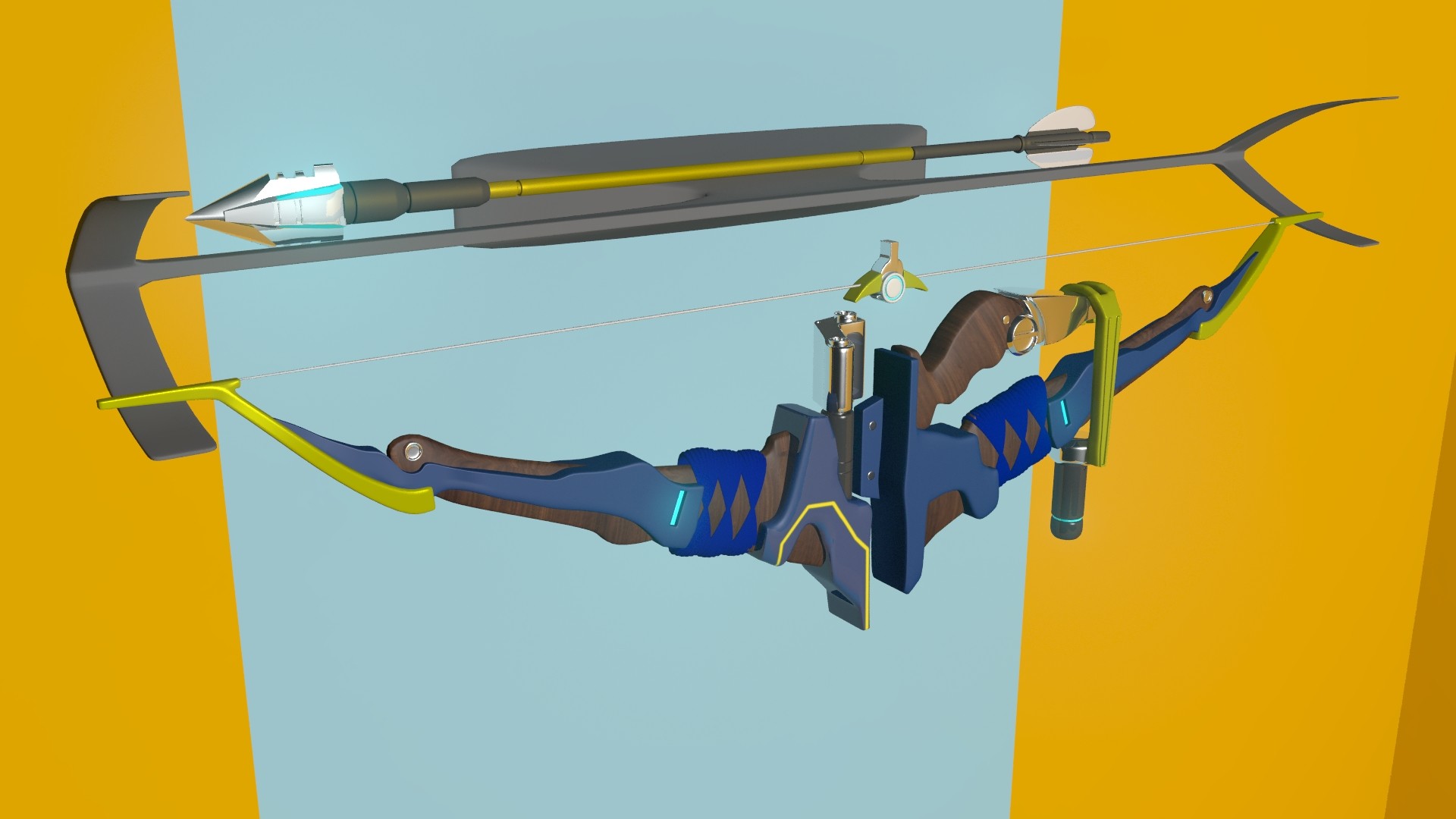 Artstation Overwatch Hanzo Bow And Arrow 3d Model Low Kar Hin