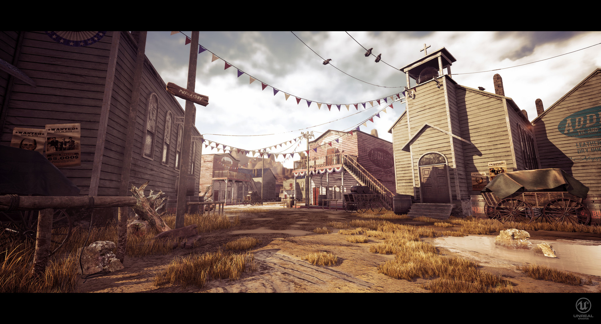 Dani Candil The Far West City Of Purgatory Environment And Lighting