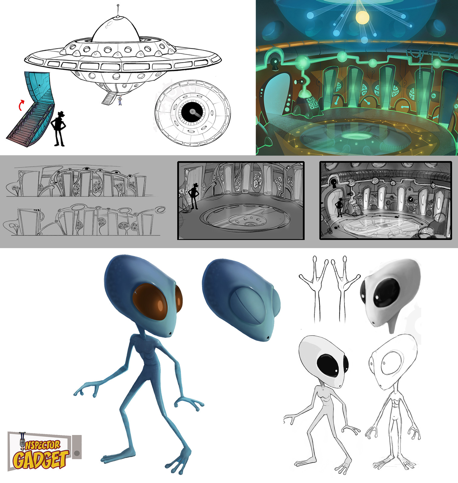 Inspector Gadget Alien Designs