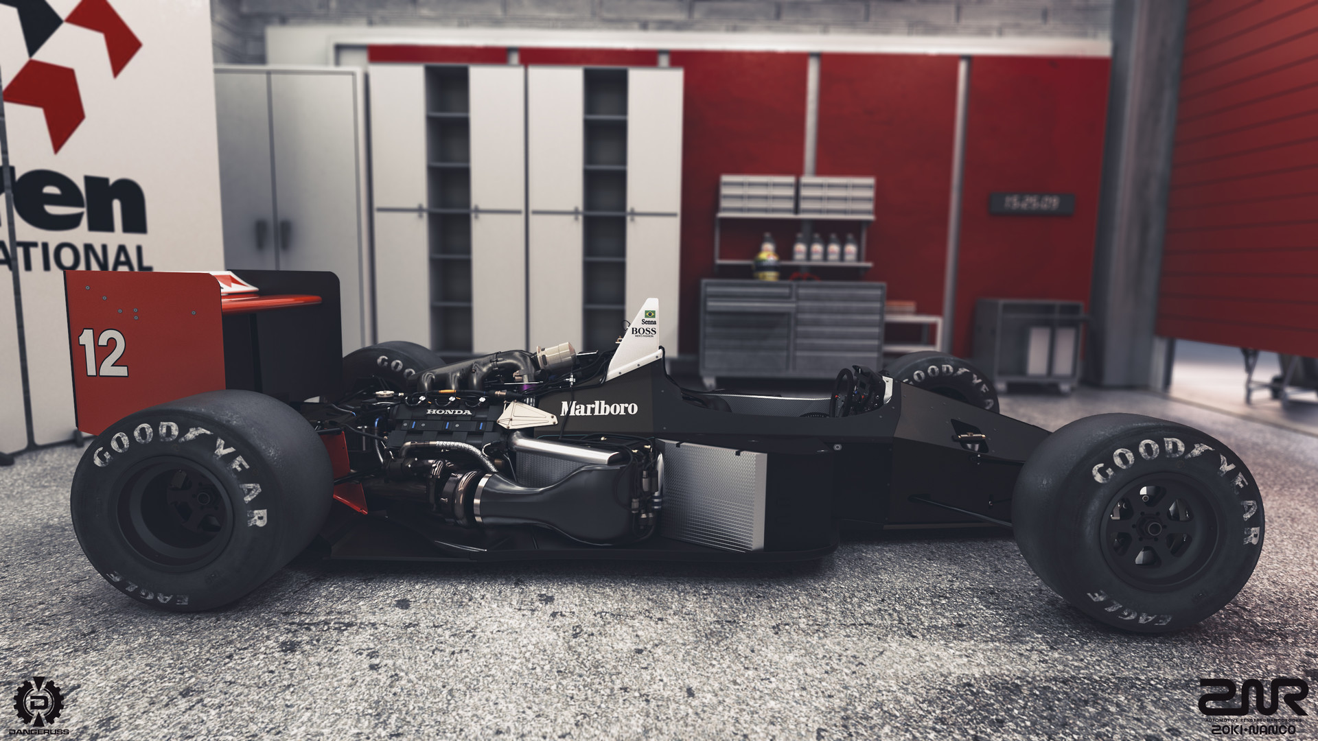 ArtStation - 1988 McLaren MP4/4 - Ayrton Senna -