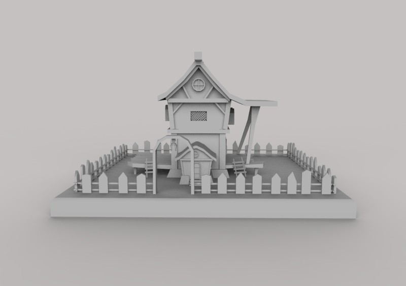 Artstation 3d Model House Cartoon Art Vladi