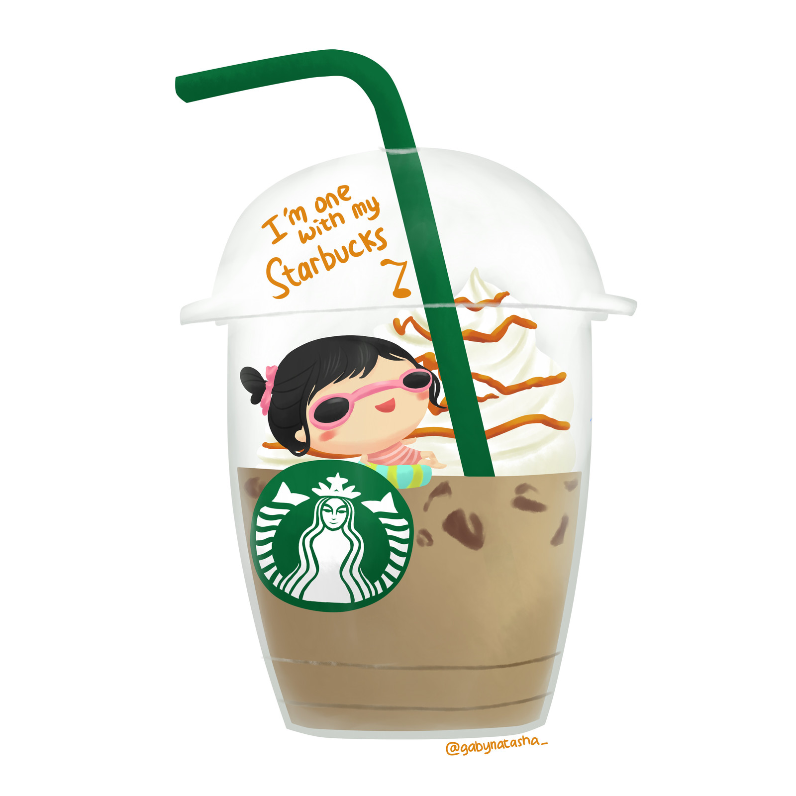 Artstation Starbucks Sticker Line Competition Gabriella Natasha