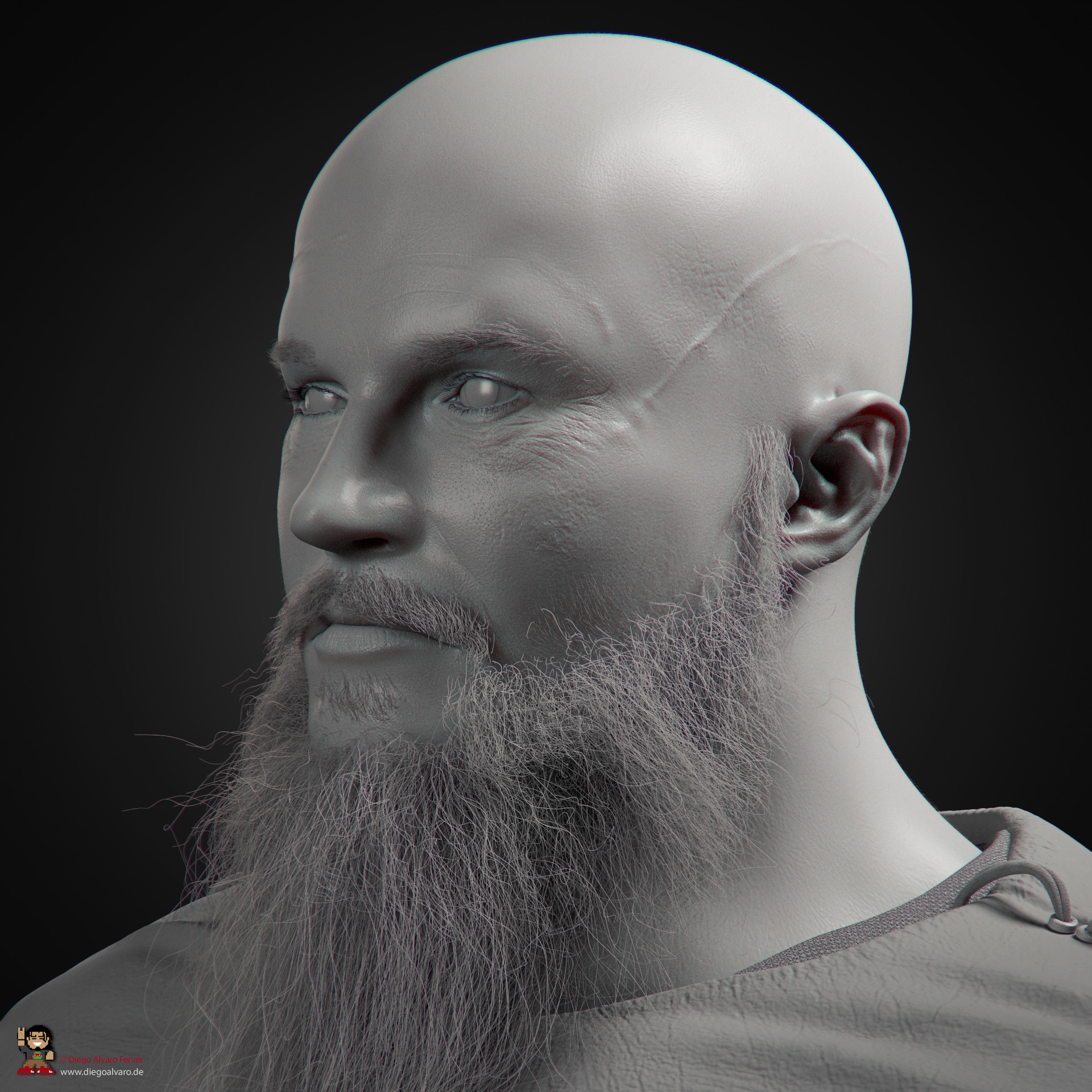 Diego Alvaro Ferver - 3D Character Artist - King Ragnar Lothbrok