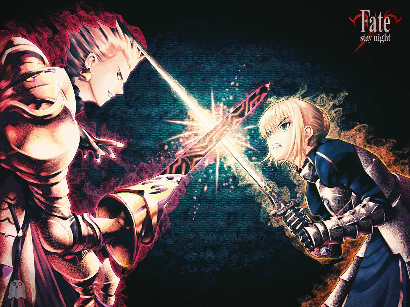 Get Wallpaper Artstation Saber Vs Gilgamesh Critter Fou Desktop Wallpaper Free