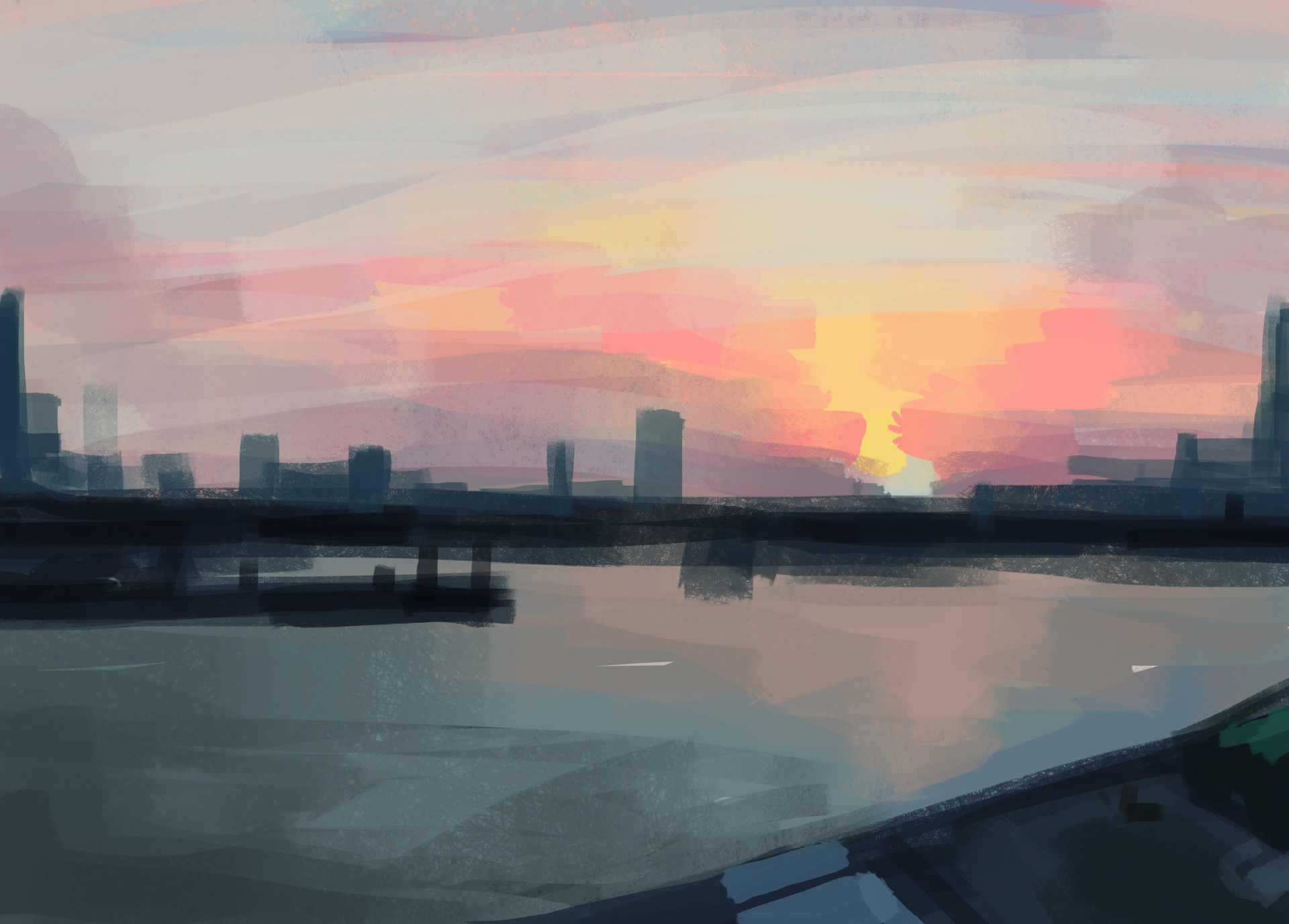 Artstation Landscape Digital Painting Practice Tianrui Yu