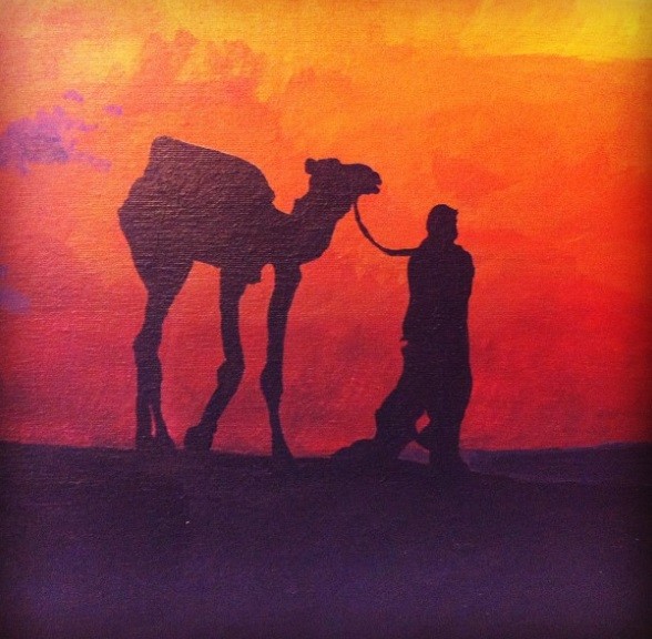 Quinn Lifschitz Desert Camel Painting Or Something