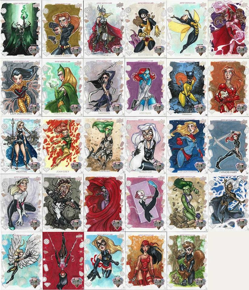 Natasa Kourti (tansa) - Gems Sketch Cards, Upper Deck Company, Marvel