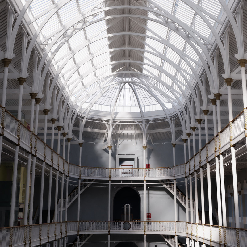 Grand Gallery of the National Museum of Scotland, Edinburgh.