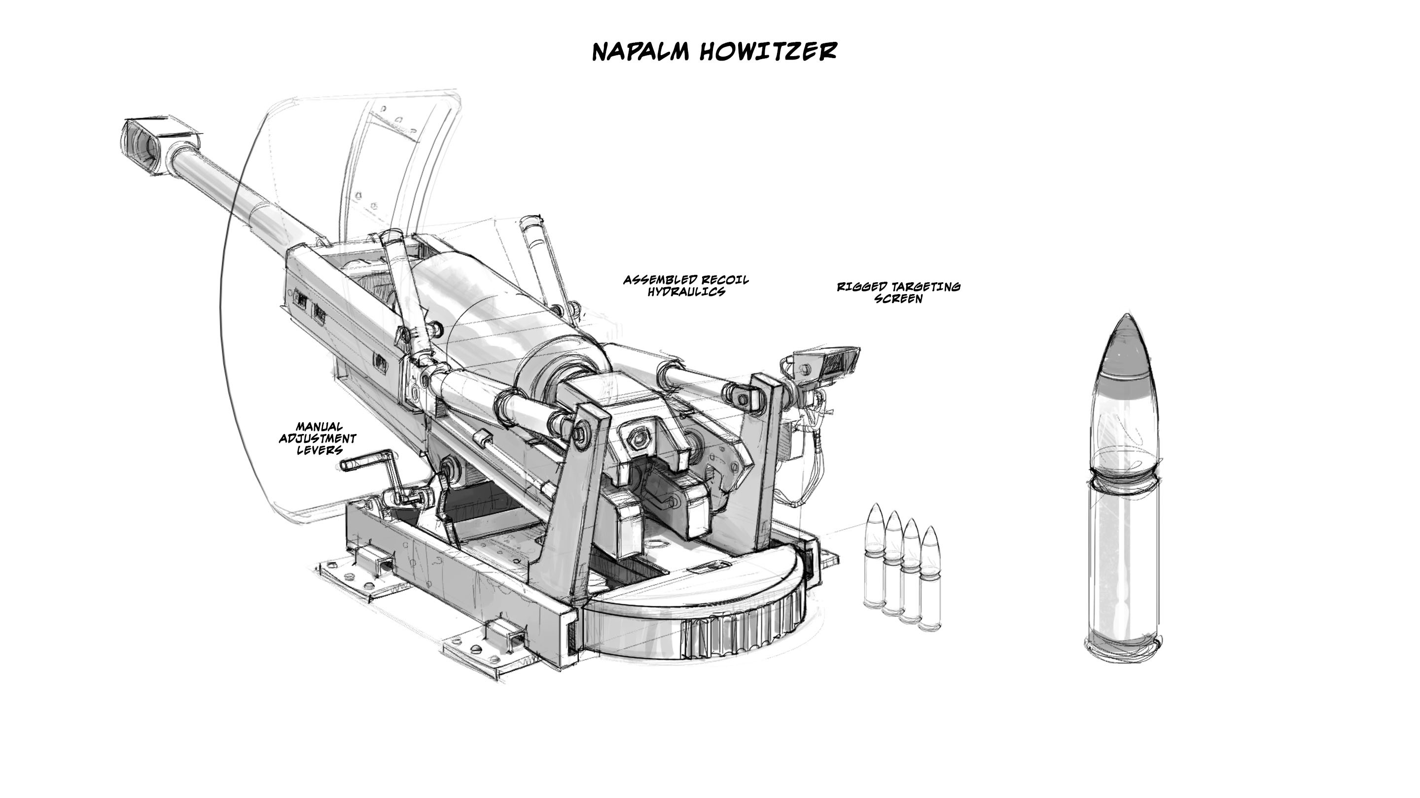 Refitted howitzer sketch