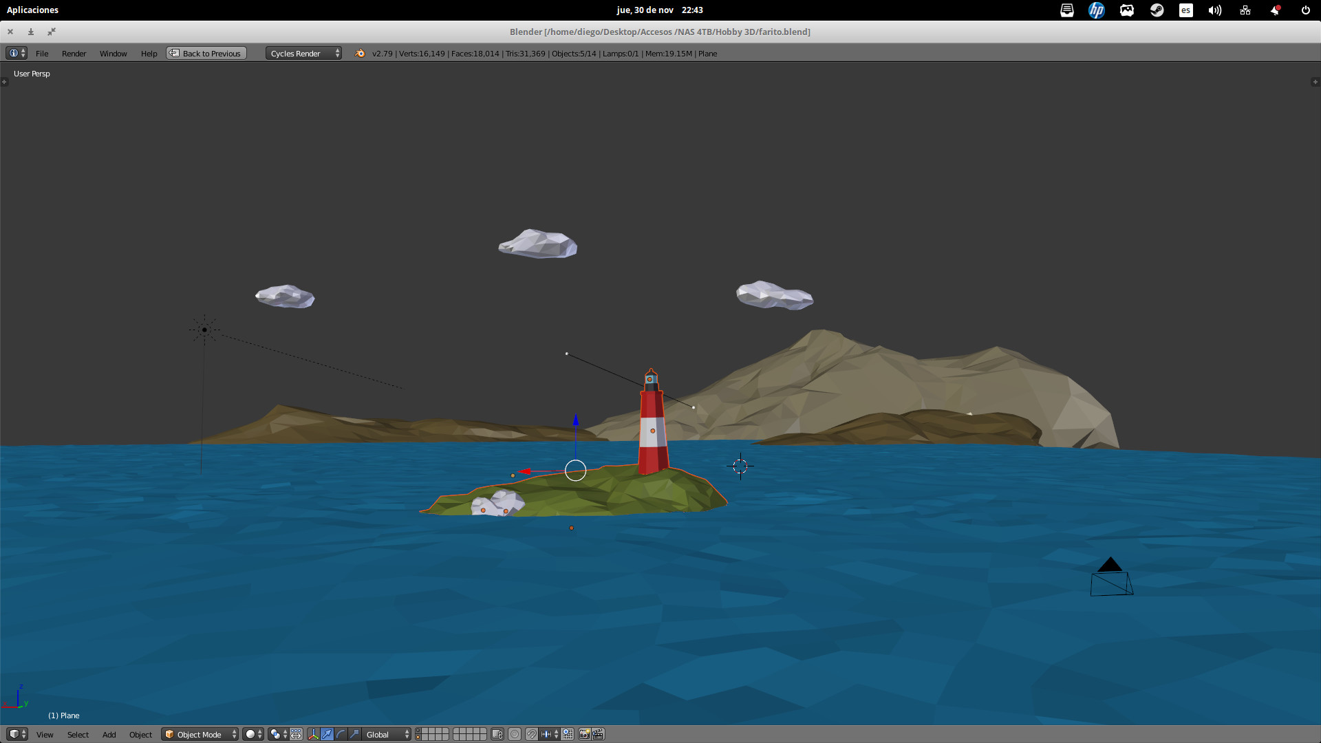 Diego Cortes Low Poly Scene Of Lighthouse In Blender