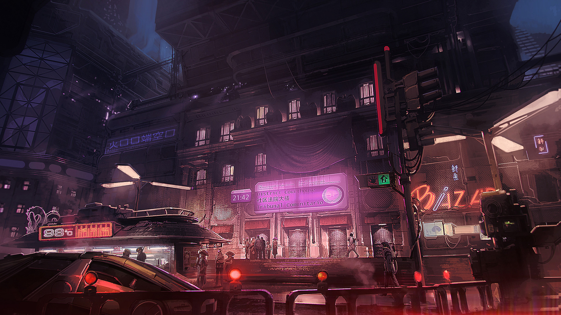 Artstation Blade Runner Concept Art City Street Scene Frank Capezzuto Iii