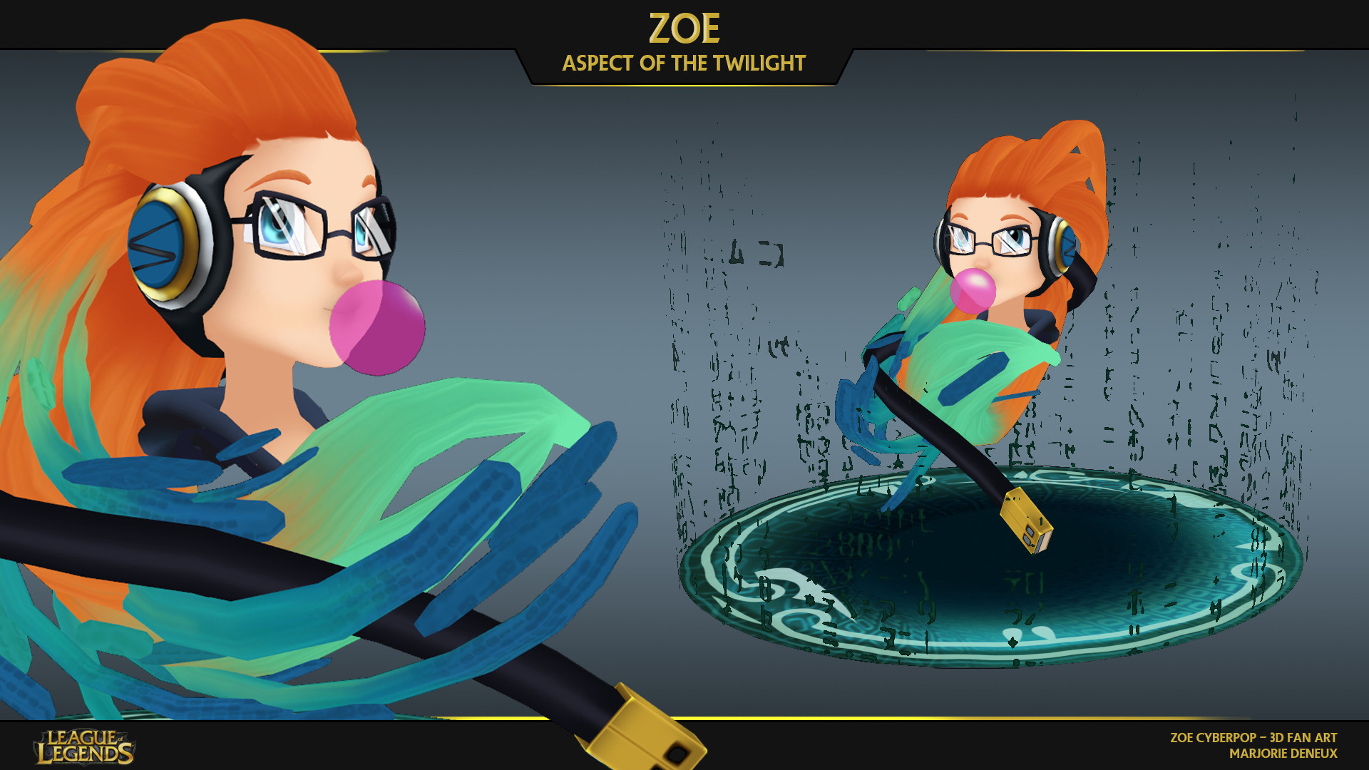 Artstation League Of Legend 3d Fan Art Zoe Marjorie Deneux