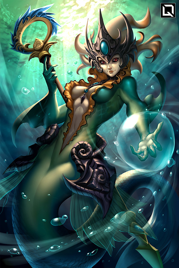 Nami from League of Legends,
Commissioned by Cassandra Lee Morris