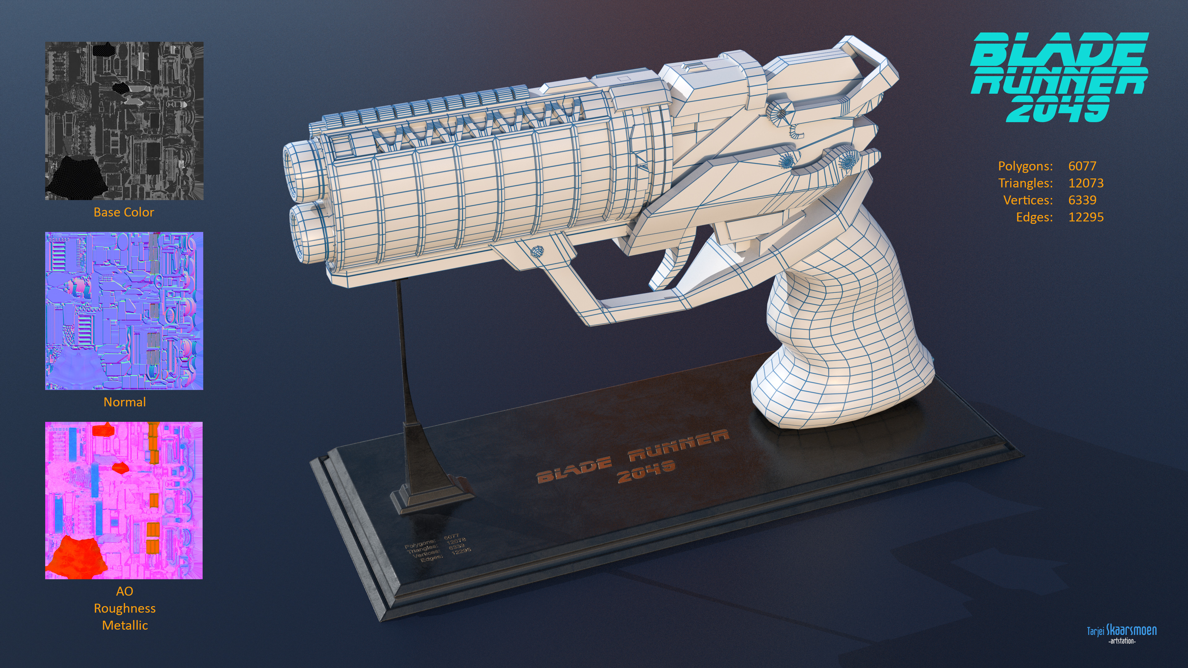 2049 Blaster, Wireframe &amp; Stats