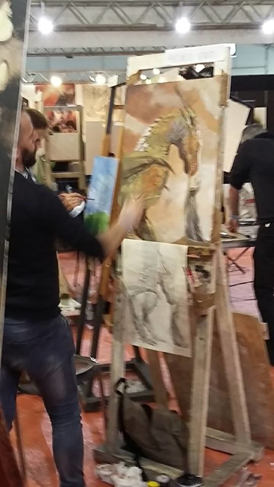 performance live painting, area performance, luccacomics&amp;games2017, step 1