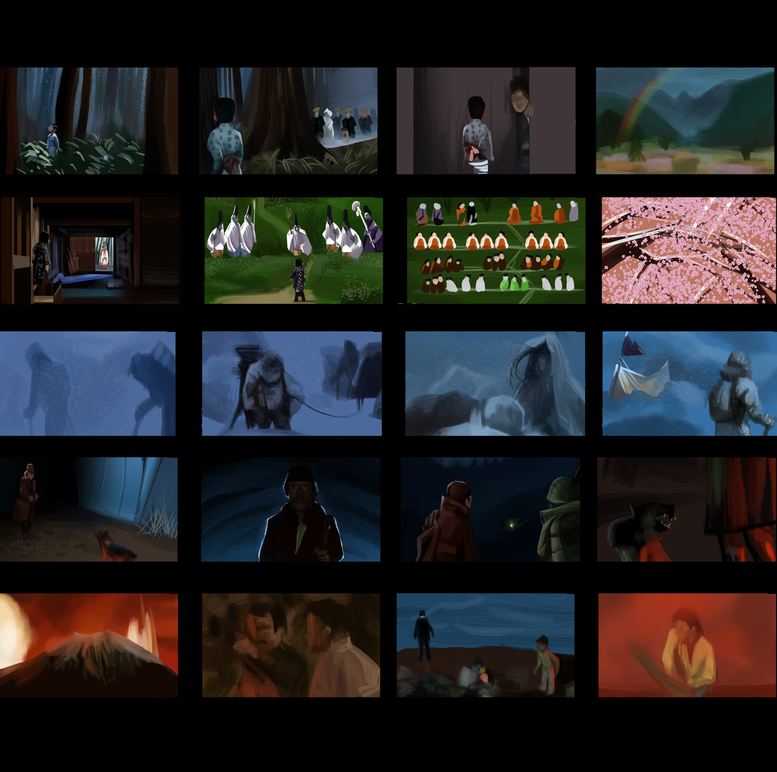 Color study of Akira Kurosawa's film "Dreams"