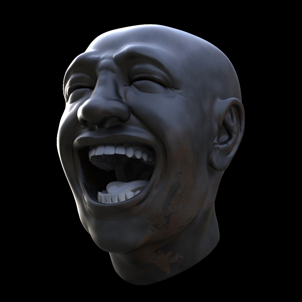 Steve Talkowski Laughing Head Sketch