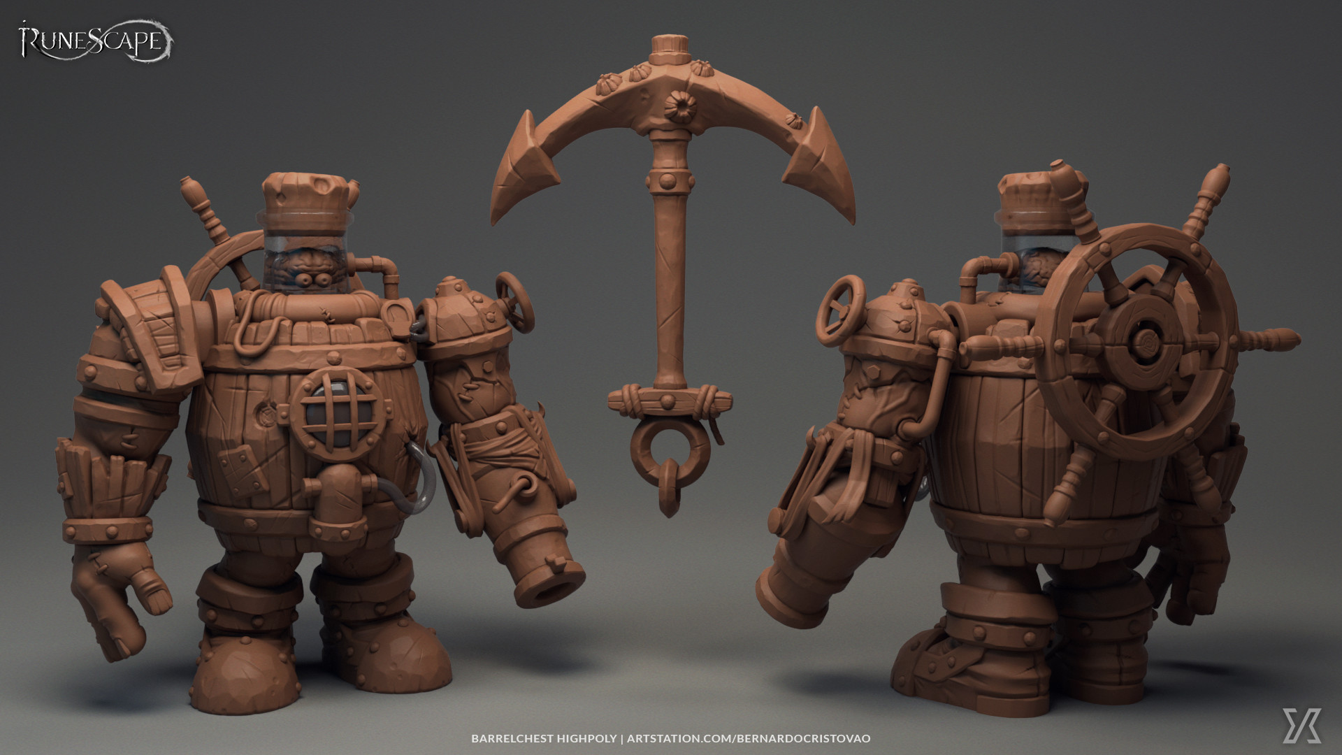 Bernardo Cristovao - Barrelchest - Highpoly - Runescape, image size:1920x1080