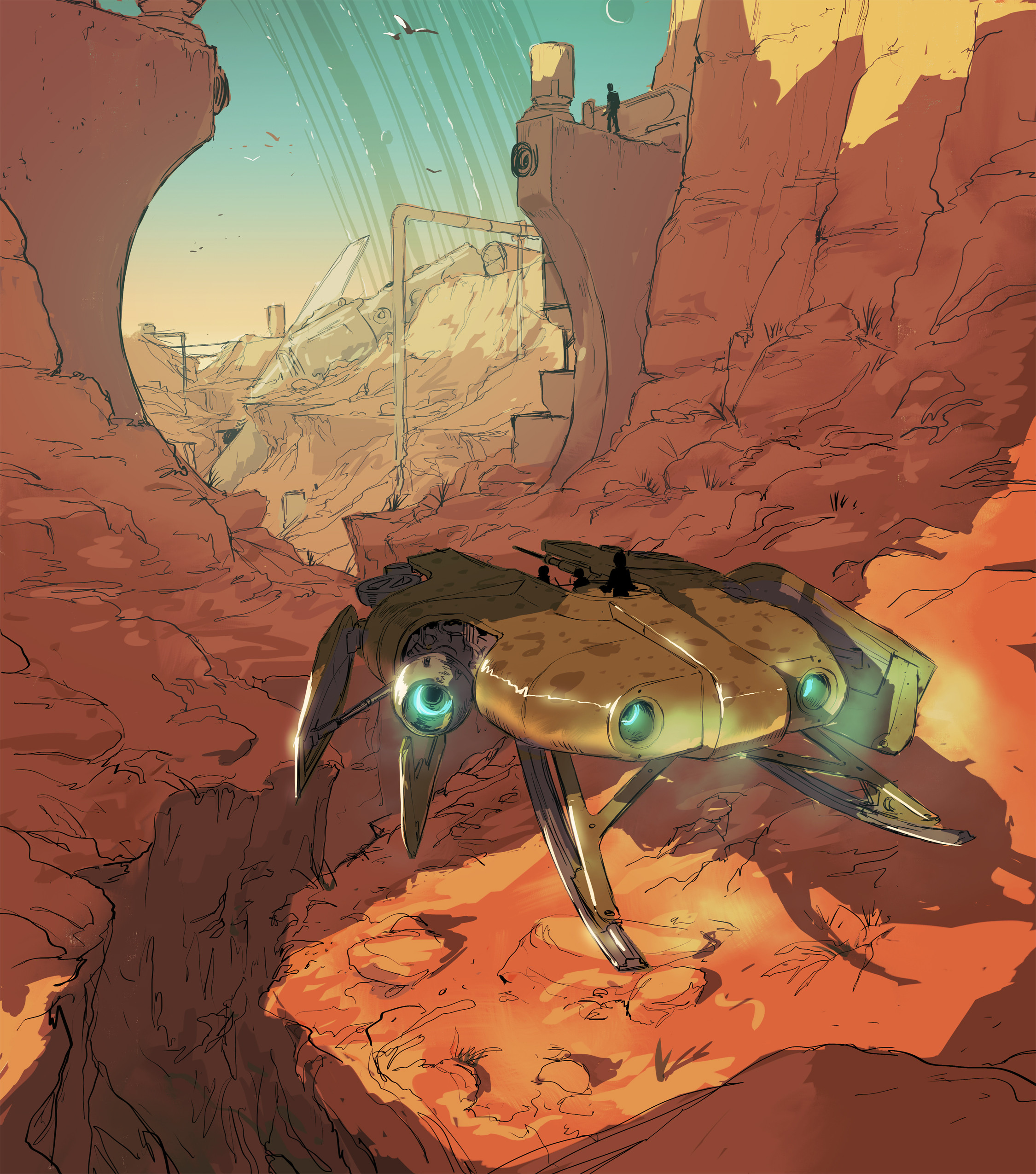 rough panel from Graphic Novel