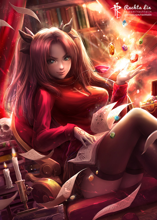 Rin Tohsaka Artwork Artstation Tohsaka Rin Fate Stay Night Rachta Lin tohsaka rin fate stay night rachta lin