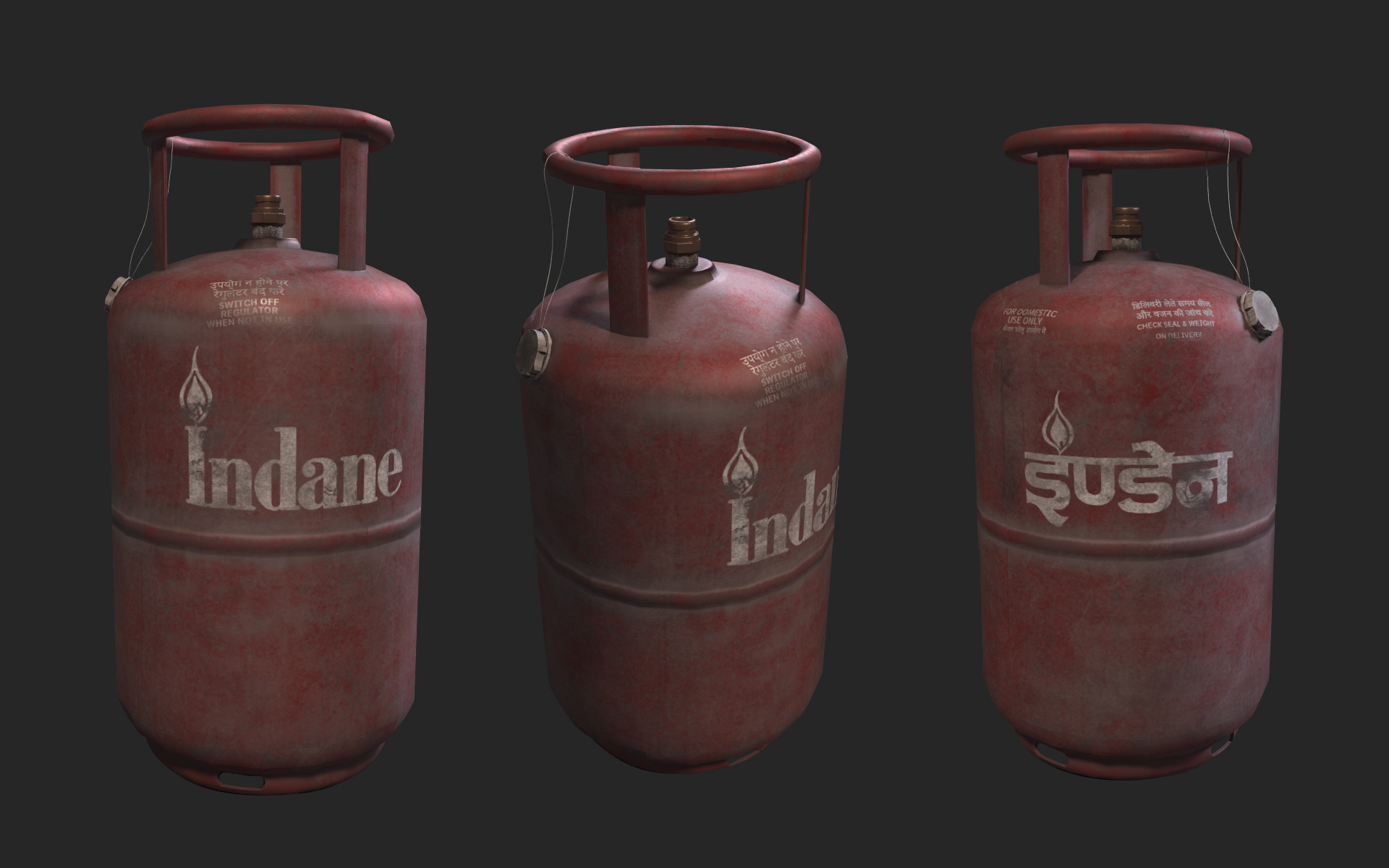 ArtStation Kitchen Use Gas cylinder Low Poly 3d Model