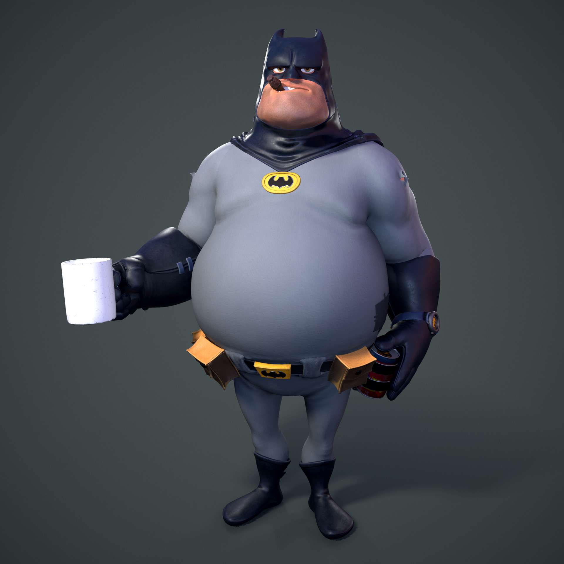 ArtStation - Batman.. but fat