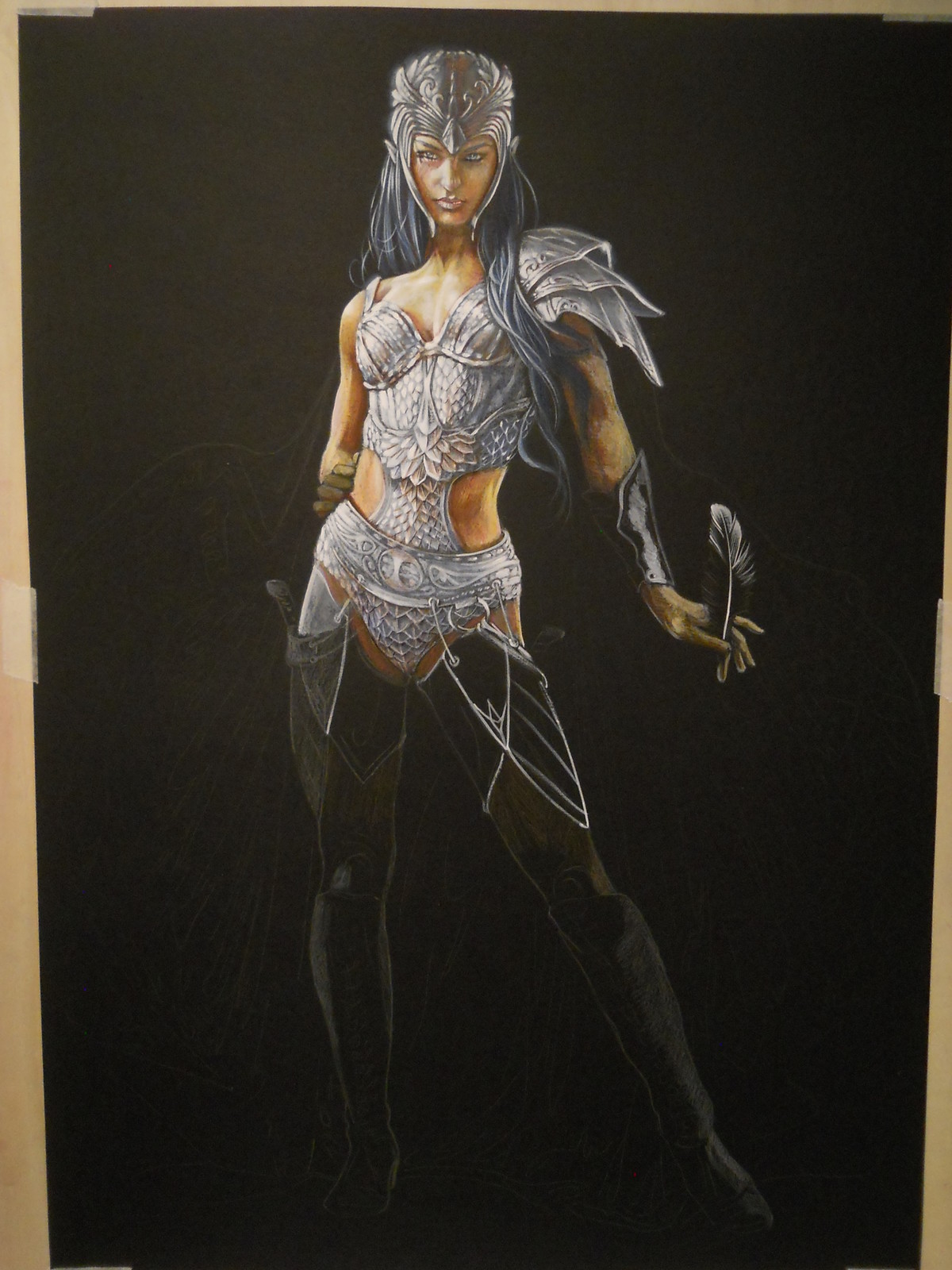 work in progress pastel on paper
