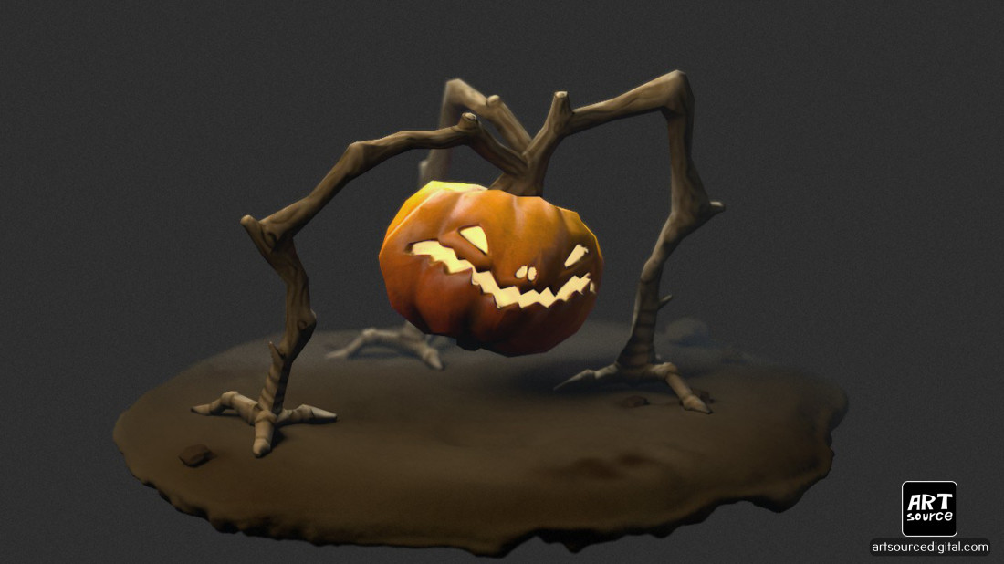 Artsource Digital Pumpkin Monster