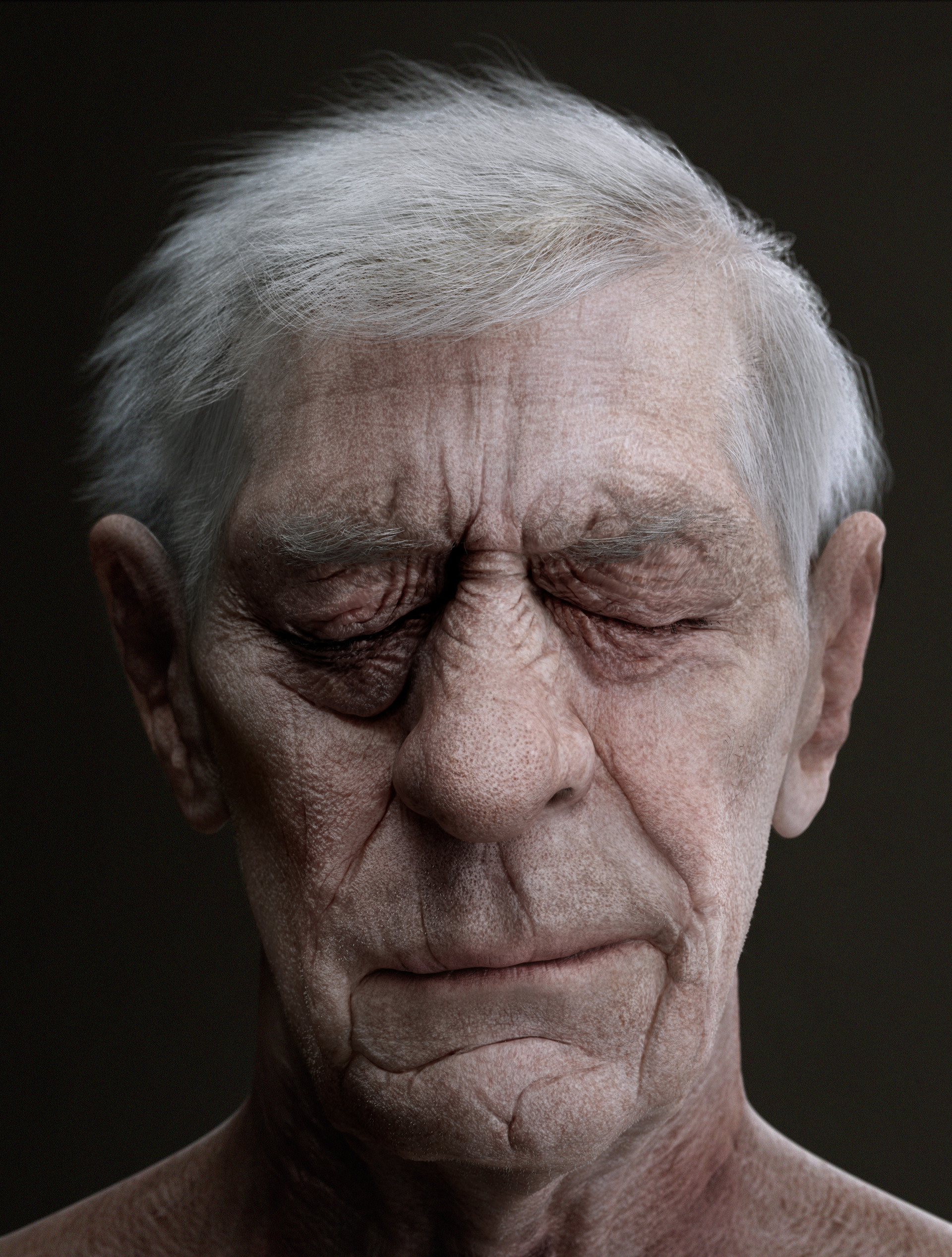 Portrait of an old man,based on an John Rensten's photo. 