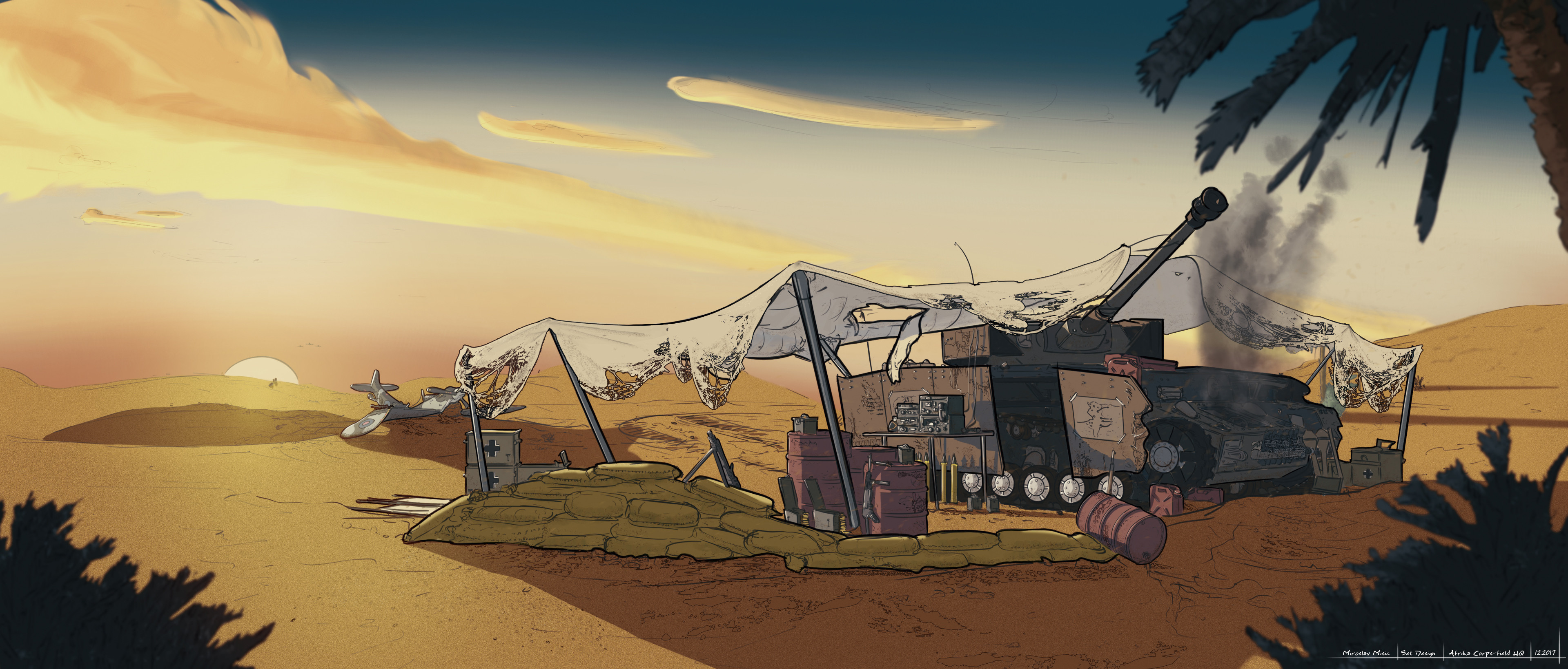 Afrika Corps makeshift Mobile HQ