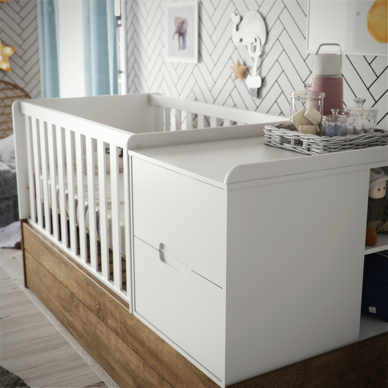 Baby crib detail