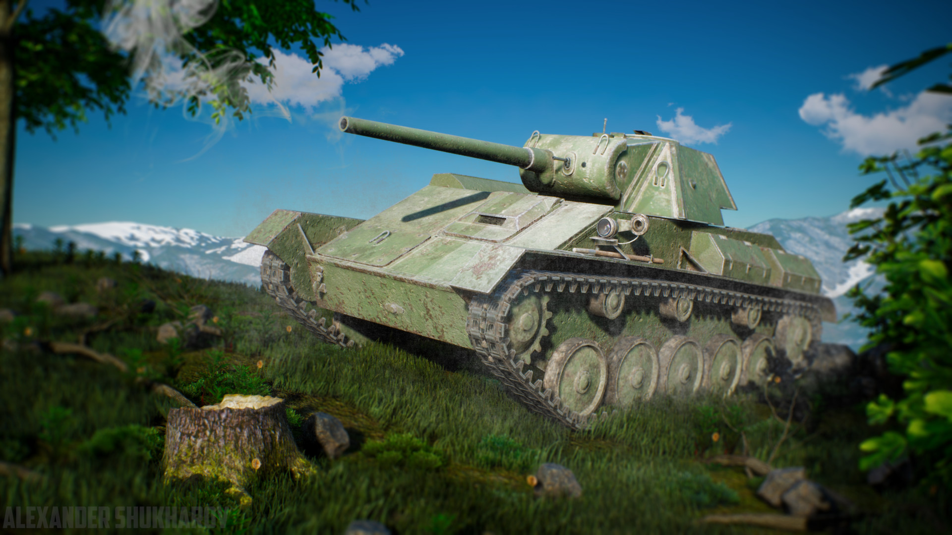 Artstation T 70 Soviet Tank For Game Alexander Shukharov