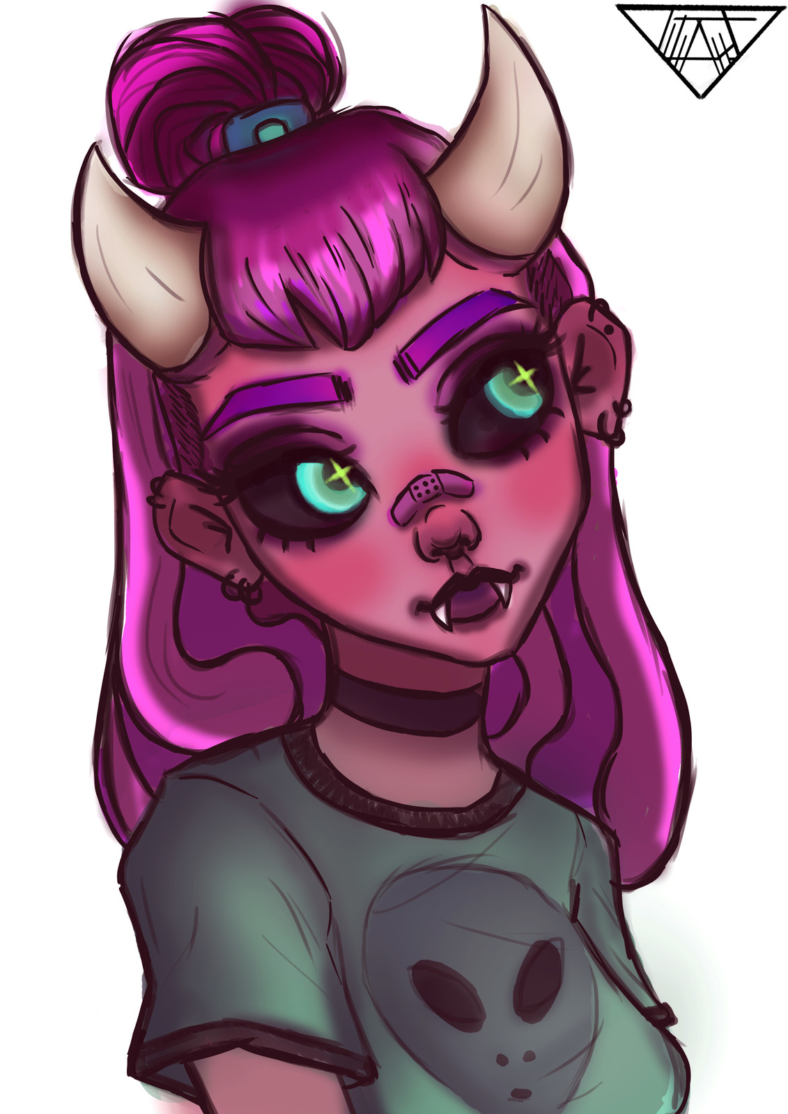 Artstation Alien Girl Colored Rebeca G