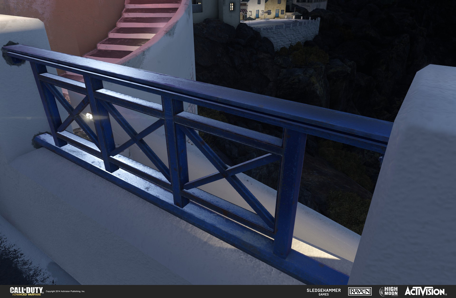 Created the blue railing model used throughout the multiplayer map Terrace. The railing was created using 3DSMax and textured using Photoshop and Quixel's DDO.