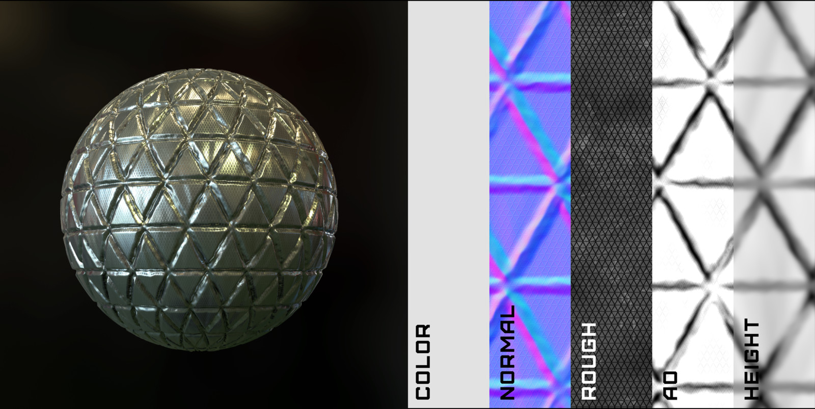 One of the few uniquely created materials.  This tiling insulation pipe texture was made in Substance Designer.