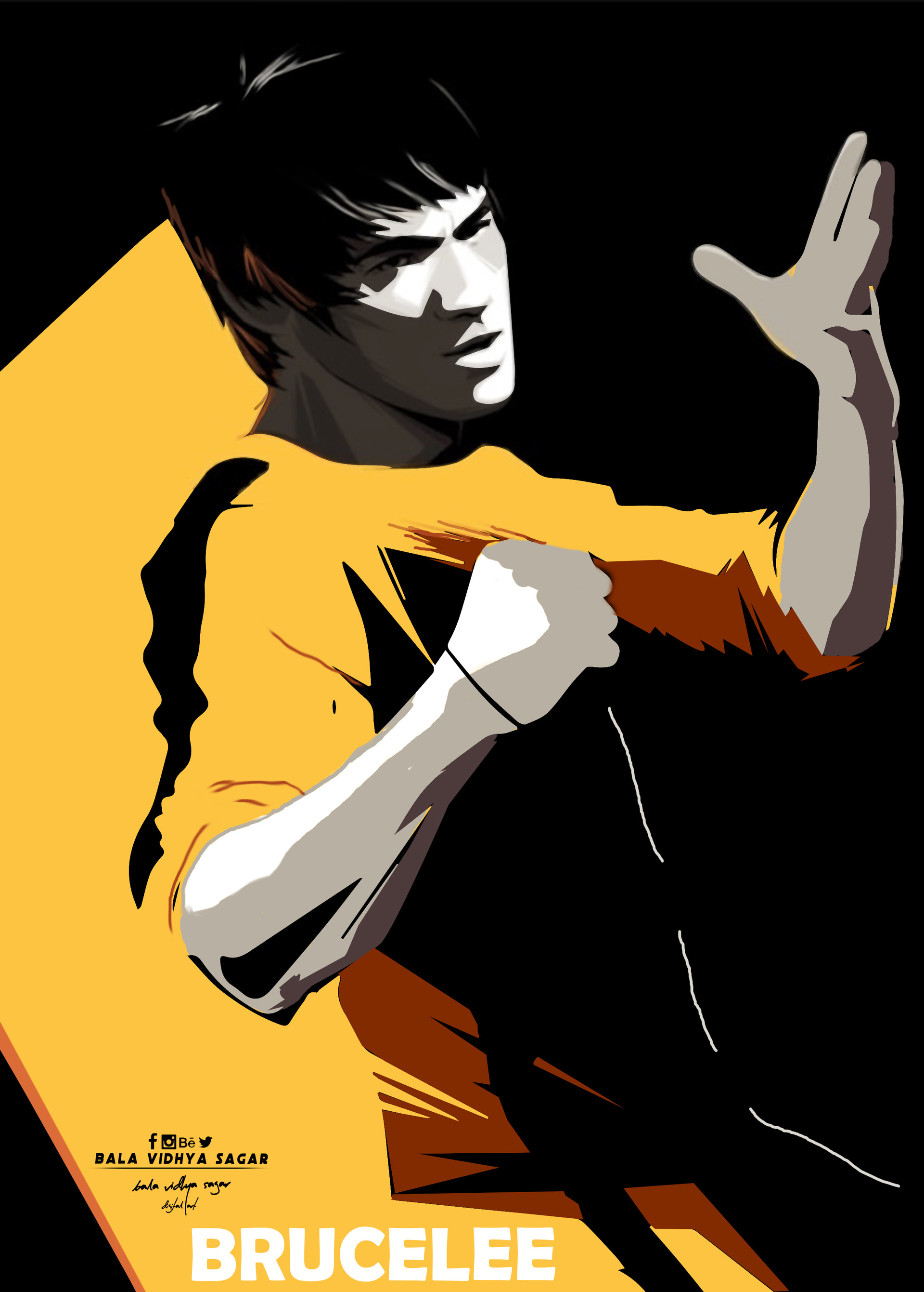 Artstation Bruce Lee Vector Art