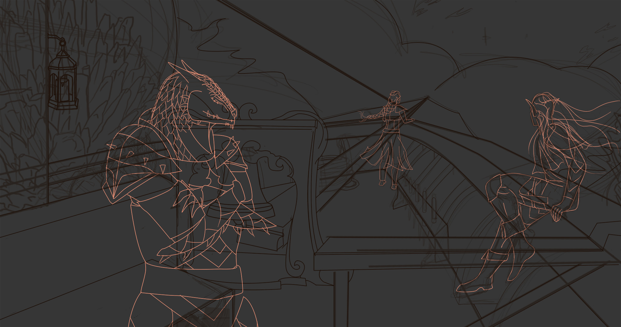 Final Image Development - Sketch and Lineart