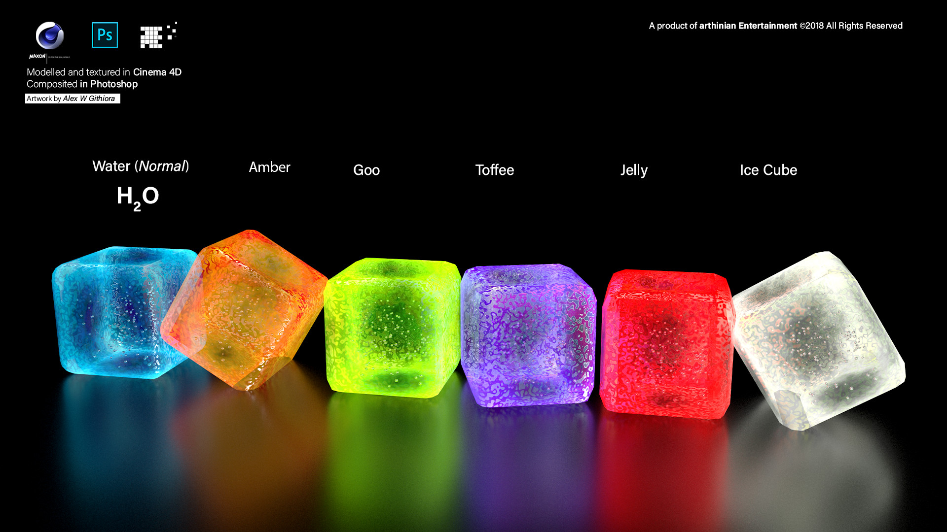 applying textures on cubes in cinema 4d