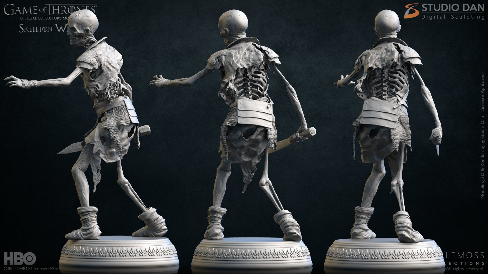 Studio Dan 3D Games of Thrones Skeleton Wight