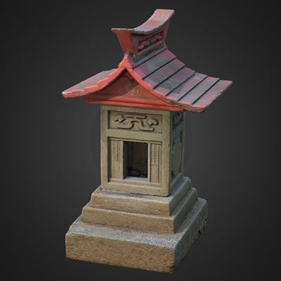 Vlx kuzmin stone hokora miniature shinto shrine